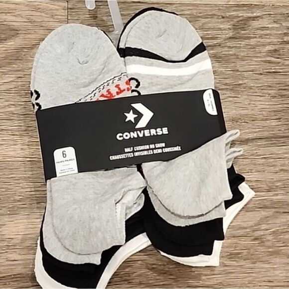 Converse 6-PK Patch No-Show Socks - Picture 4 of 5